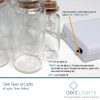 White-Battery_Pack2021 Retro Glass Jar Fairy Lights. Vintage Warm White String Lights. Clear Glass Jars with Timer