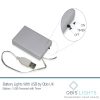 White-USB-Battery-Pack-Yish Feather Lights with Warm White LEDs. Battery Powered Fluffy Fairy Lights with Timer