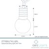 opaque-bulb-drawing-dimensions Indoor/Outdoor mini opaque festoon lights with 16 Warm White LEDs on Clear Cable. Battery powered fairy lights with timer
