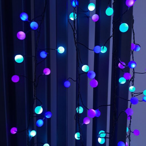 pastel purple Pastel Berry Cluster Lights on Black Wire. 240 Pastel LED Garland Fairy Lights