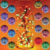 100 Colour Changing micro lights on black wire with USB Plug, Remote Control, Timer, Multi Function & Dimmable