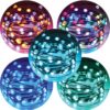 100 Colour Changing micro lights on black wire with USB Plug, Remote Control, Timer, Multi Function & Dimmable