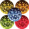 100 Colour Changing micro lights on black wire with USB Plug, Remote Control, Timer, Multi Function & Dimmable