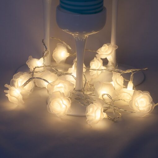 16 Rose String Battery Lights, 2m long for indoor use