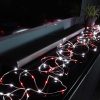 England Red and White Battery Powered Fairy Lights on Silver Wire. 100 opaque lights. Multifunction with Timer