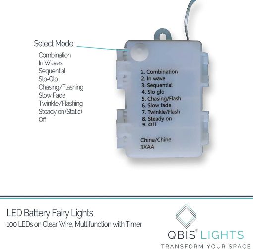 England Red and White Battery Powered Fairy Lights on Silver Wire. 100 opaque lights. Multifunction with Timer